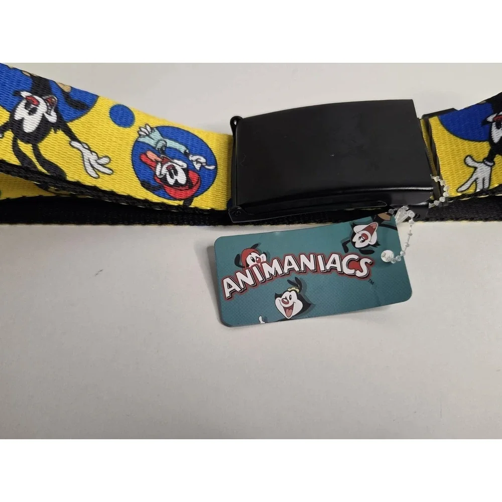 Adjustable Belt, Clamp Buckle, Cut-to-Fit, Animaniacs Yakko Wakko and Dot Poses
